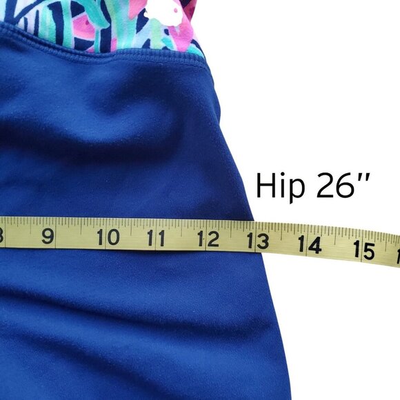 Lilly Pulitzer Luxletic Noelani Weekender Midi LE Leggings in Royal Blue XXS - Picture 14 of 15